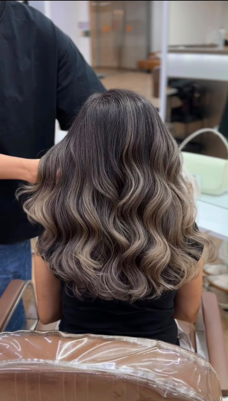 Ash balayage transformation by Kami Salon