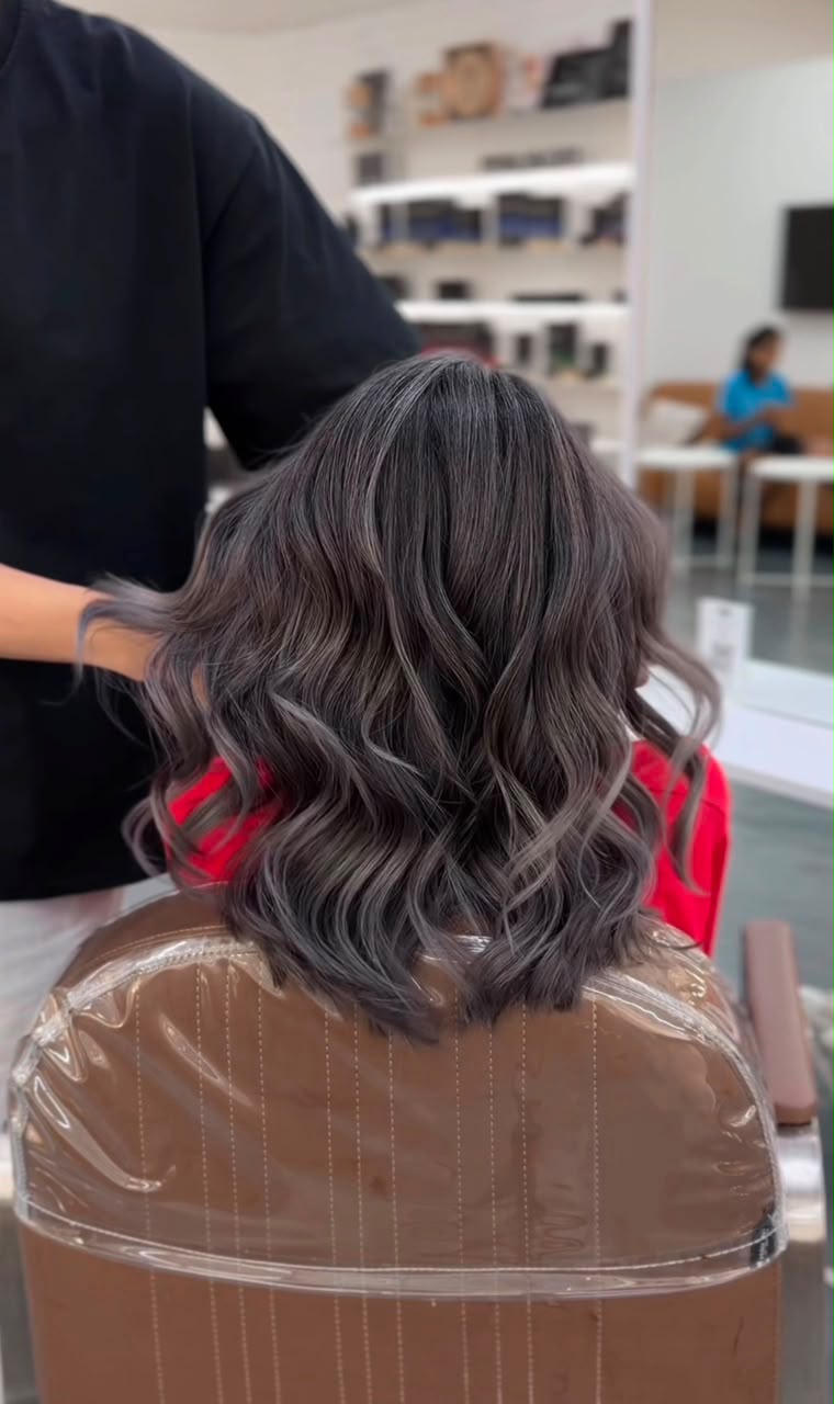 Ash brown hair colour result by Kami Salon